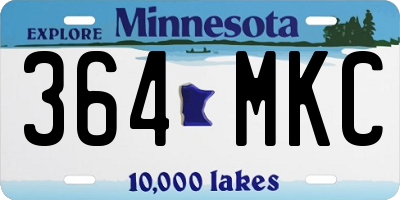 MN license plate 364MKC