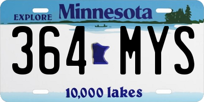 MN license plate 364MYS