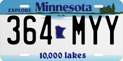 MN license plate 364MYY