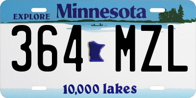 MN license plate 364MZL