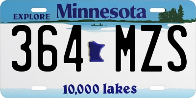 MN license plate 364MZS