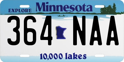 MN license plate 364NAA