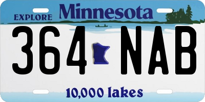MN license plate 364NAB