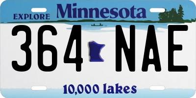 MN license plate 364NAE