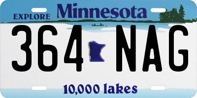 MN license plate 364NAG