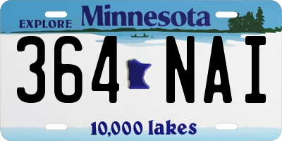 MN license plate 364NAI