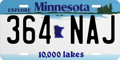MN license plate 364NAJ