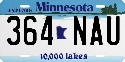 MN license plate 364NAU