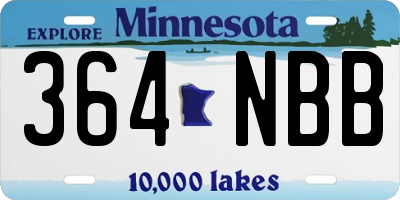 MN license plate 364NBB