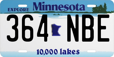 MN license plate 364NBE