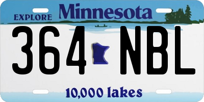 MN license plate 364NBL