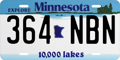MN license plate 364NBN