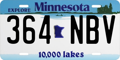 MN license plate 364NBV