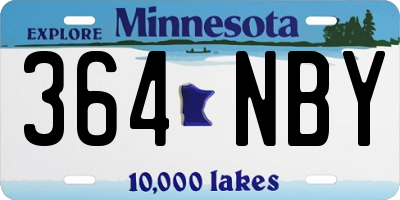 MN license plate 364NBY