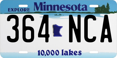 MN license plate 364NCA