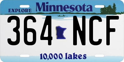 MN license plate 364NCF