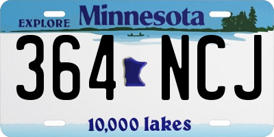 MN license plate 364NCJ