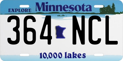 MN license plate 364NCL
