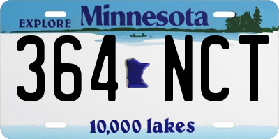 MN license plate 364NCT