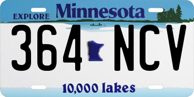MN license plate 364NCV