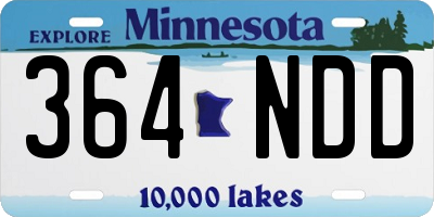 MN license plate 364NDD