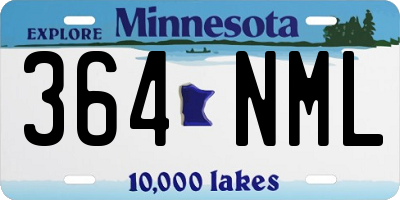 MN license plate 364NML