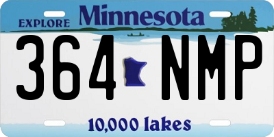 MN license plate 364NMP