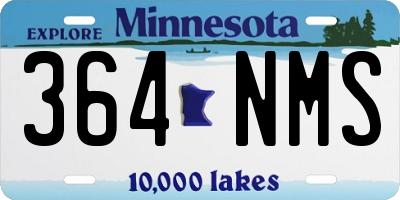 MN license plate 364NMS