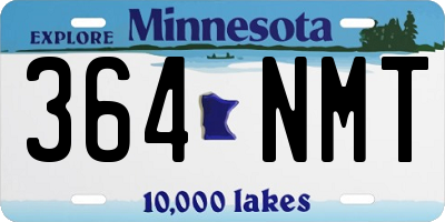 MN license plate 364NMT