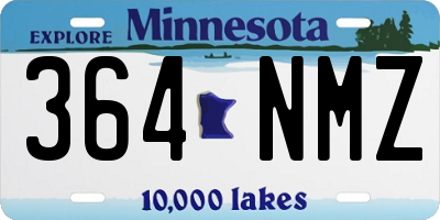 MN license plate 364NMZ