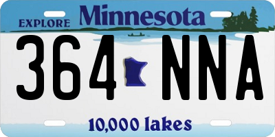 MN license plate 364NNA