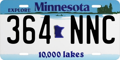 MN license plate 364NNC
