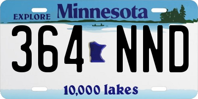MN license plate 364NND