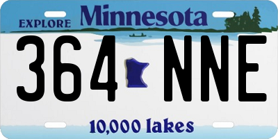 MN license plate 364NNE