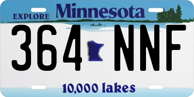 MN license plate 364NNF