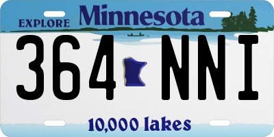 MN license plate 364NNI