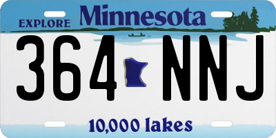 MN license plate 364NNJ