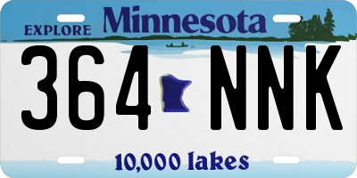 MN license plate 364NNK