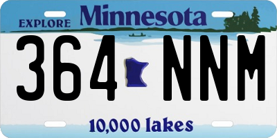 MN license plate 364NNM