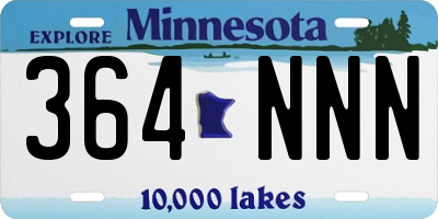 MN license plate 364NNN