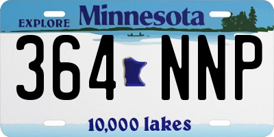 MN license plate 364NNP