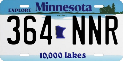 MN license plate 364NNR
