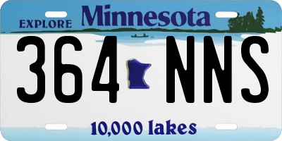 MN license plate 364NNS