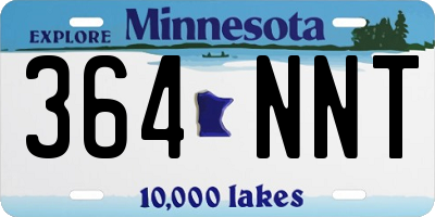 MN license plate 364NNT