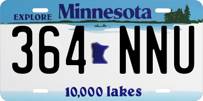 MN license plate 364NNU