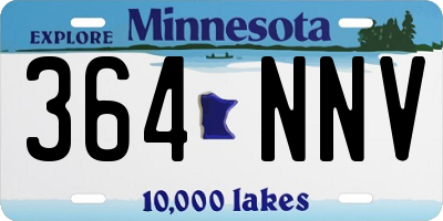 MN license plate 364NNV
