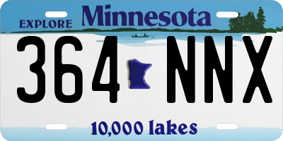MN license plate 364NNX