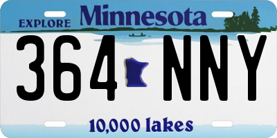 MN license plate 364NNY