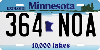 MN license plate 364NOA