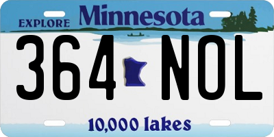 MN license plate 364NOL